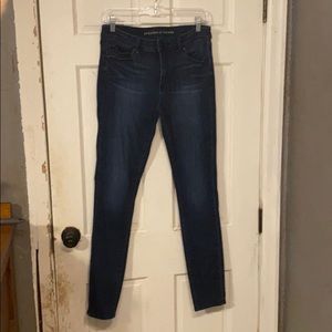 Dark wash skinny jeans